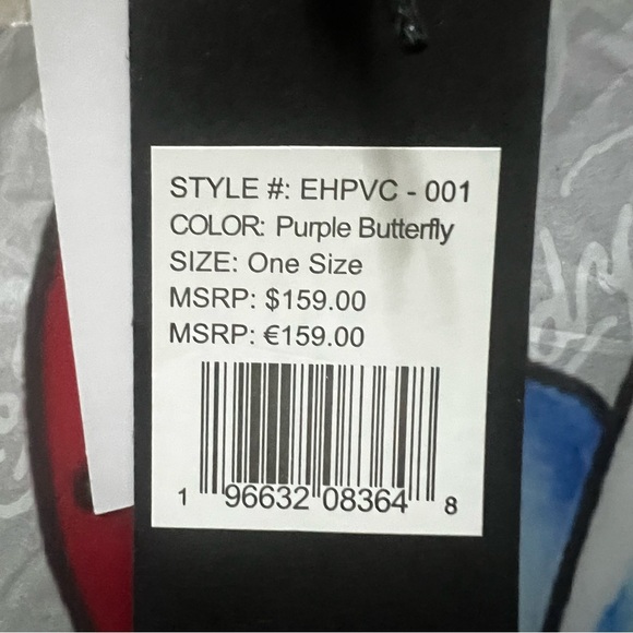 NWT Ed Hardy Butterfly Graphic Clear PVC Tote Bag Y2K 90s Edgy Streetwear - Picture 5 of 10